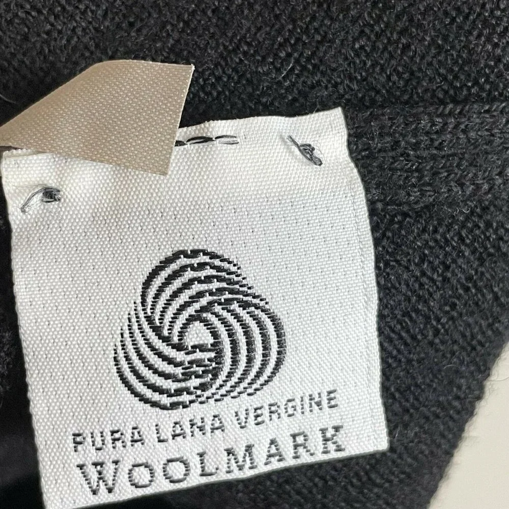 Valda Italy Merino Wool Sweater‎ 2XL Black Classic Pullover Quiet Luxury Minimal